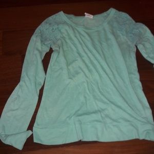 Aqua long sleeve shirt